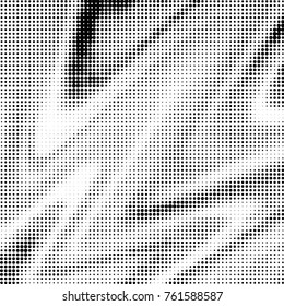 Grunge halftone black and white dots texture background. Spotted vector Abstract Texture