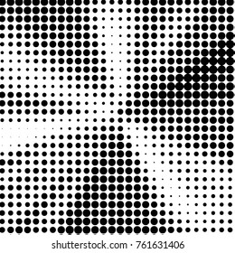 Grunge halftone black and white dots texture background. Spotted vector Abstract Texture
