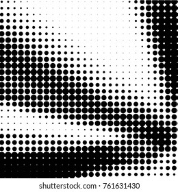 Grunge halftone black and white dots texture background. Spotted vector Abstract Texture
