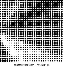 Grunge halftone black and white dots texture background. Spotted vector Abstract Texture
