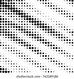 Grunge halftone black and white dots texture background. Spotted vector Abstract Texture
