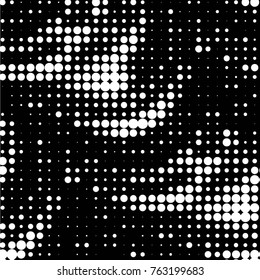 Grunge halftone black and white dots texture background. Spotted vector Abstract Texture
