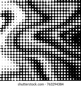Grunge halftone black and white dots texture background. Spotted vector Abstract Texture
