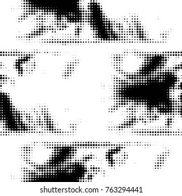 Grunge halftone black and white dots texture background. Spotted vector Abstract Texture

