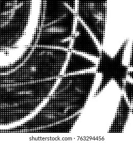 Grunge halftone black and white dots texture background. Spotted vector Abstract Texture
