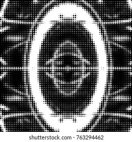 Grunge halftone black and white dots texture background. Spotted vector Abstract Texture

