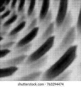 Grunge halftone black and white dots texture background. Spotted vector Abstract Texture
