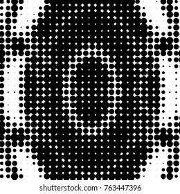 Grunge halftone black and white dots texture background. Spotted vector Abstract Texture