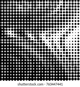 Grunge halftone black and white dots texture background. Spotted vector Abstract Texture