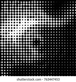 Grunge halftone black and white dots texture background. Spotted vector Abstract Texture