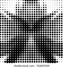 Grunge halftone black and white dots texture background. Spotted vector Abstract Texture