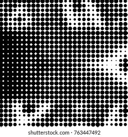 Grunge halftone black and white dots texture background. Spotted vector Abstract Texture