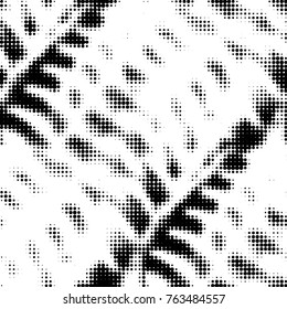 Grunge halftone black and white dots texture background. Spotted vector Abstract Texture