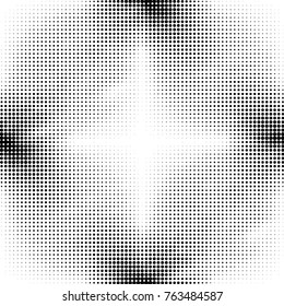 Grunge halftone black and white dots texture background. Spotted vector Abstract Texture