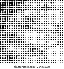 Grunge halftone black and white dots texture background. Spotted vector Abstract Texture
