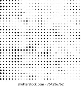 Grunge halftone black and white dots texture background. Spotted vector Abstract Texture

