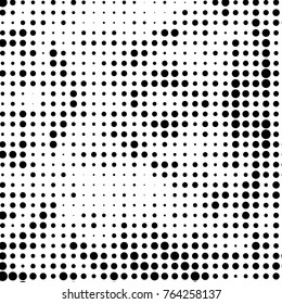 Grunge halftone black and white dots texture background. Spotted vector Abstract Texture
