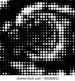 Grunge halftone black and white dots texture background. Spotted vector Abstract Texture
