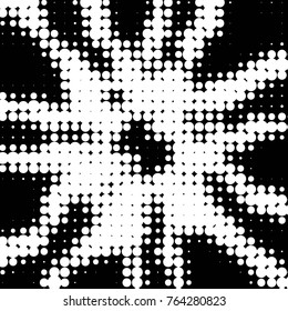 Grunge halftone black and white dots texture background. Spotted vector Abstract Texture
