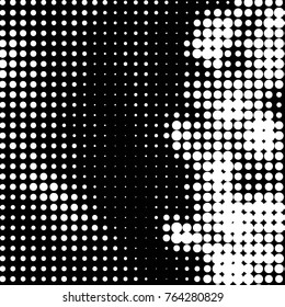 Grunge halftone black and white dots texture background. Spotted vector Abstract Texture

