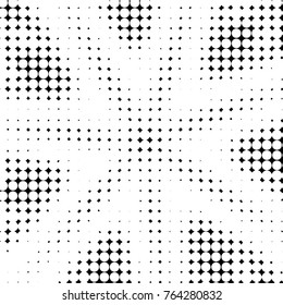 Grunge halftone black and white dots texture background. Spotted vector Abstract Texture

