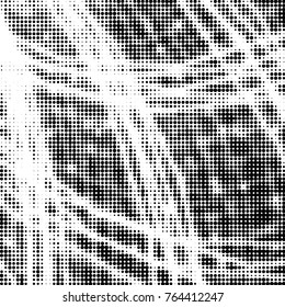 Grunge halftone black and white dots texture background. Spotted vector Abstract Texture
