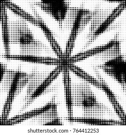 Grunge halftone black and white dots texture background. Spotted vector Abstract Texture

