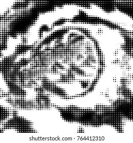 Grunge halftone black and white dots texture background. Spotted vector Abstract Texture
