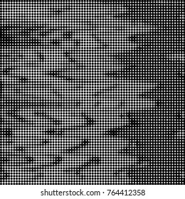 Grunge halftone black and white dots texture background. Spotted vector Abstract Texture
