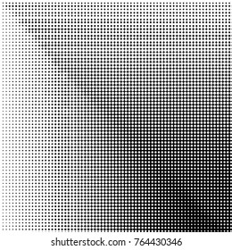 Grunge halftone black and white dots texture background. Spotted vector Abstract Texture
