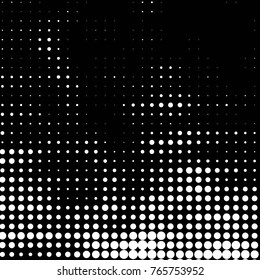 Grunge halftone black and white dots texture background. Spotted vector Abstract Texture
