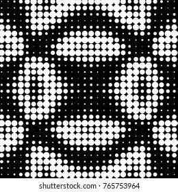 Grunge halftone black and white dots texture background. Spotted vector Abstract Texture
