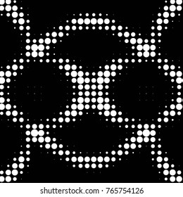 Grunge halftone black and white dots texture background. Spotted vector Abstract Texture
