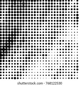 Grunge halftone black and white dots texture background. Spotted vector Abstract Texture

