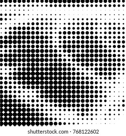 Grunge halftone black and white dots texture background. Spotted vector Abstract Texture
