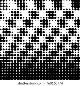 Grunge halftone black and white dots texture background. Spotted vector Abstract Texture
