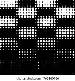 Grunge halftone black and white dots texture background. Spotted vector Abstract Texture
