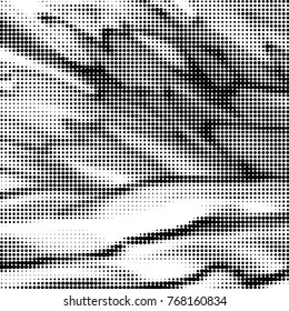 Grunge halftone black and white dots texture background. Spotted vector Abstract Texture
