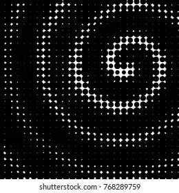 Grunge halftone black and white dots texture background. Spotted vector Abstract Texture

