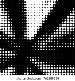 Grunge halftone black and white dots texture background. Spotted vector Abstract Texture
