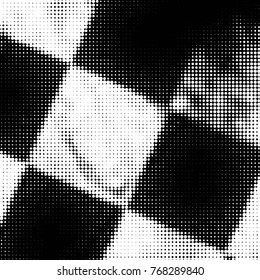 Grunge halftone black and white dots texture background. Spotted vector Abstract Texture
