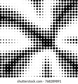 Grunge halftone black and white dots texture background. Spotted vector Abstract Texture
