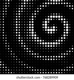 Grunge halftone black and white dots texture background. Spotted vector Abstract Texture
