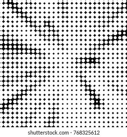 Grunge halftone black and white dots texture background. Spotted vector Abstract Texture

