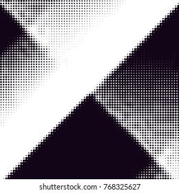 Grunge halftone black and white dots texture background. Spotted vector Abstract Texture
