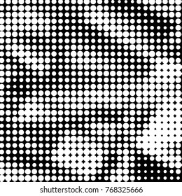 Grunge halftone black and white dots texture background. Spotted vector Abstract Texture
