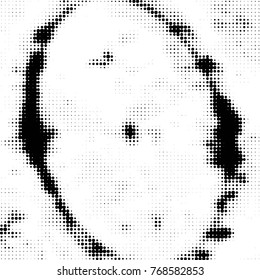 Grunge halftone black and white dots texture background. Spotted vector Abstract Texture
