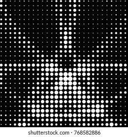 Grunge halftone black and white dots texture background. Spotted vector Abstract Texture
