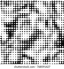 Grunge halftone black and white dots texture background. Spotted vector Abstract Texture
