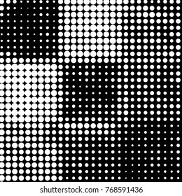 Grunge halftone black and white dots texture background. Spotted vector Abstract Texture

